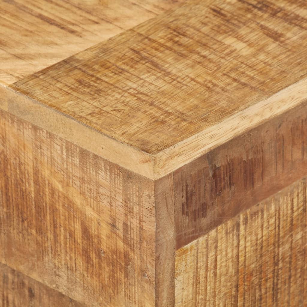 vidaXL Mesa de apoio 30x30x33 cm madeira de mangueira áspera