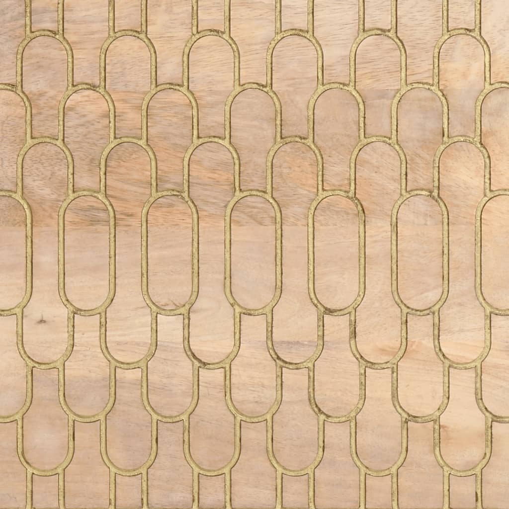 vidaXL Mesa de cabeceira 50x33x60 cm madeira de mangueira maciça