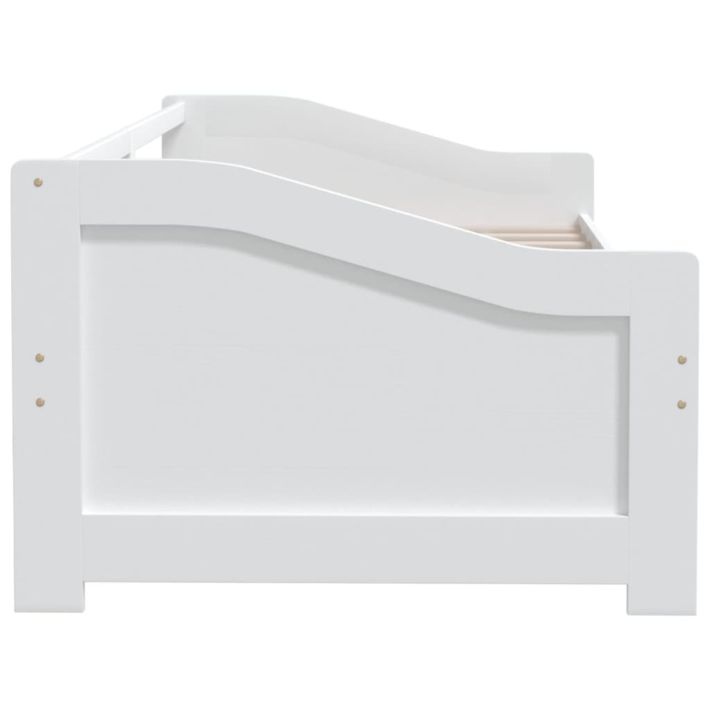 vidaXL Sofá-cama de 3 lugares 90x200 cm madeira de pinho maciça branco