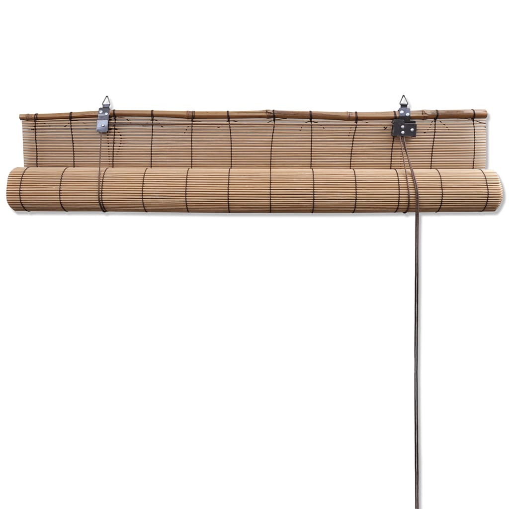 vidaXL Estores de rolo 2 pcs 150 x 220 cm bambu castanho