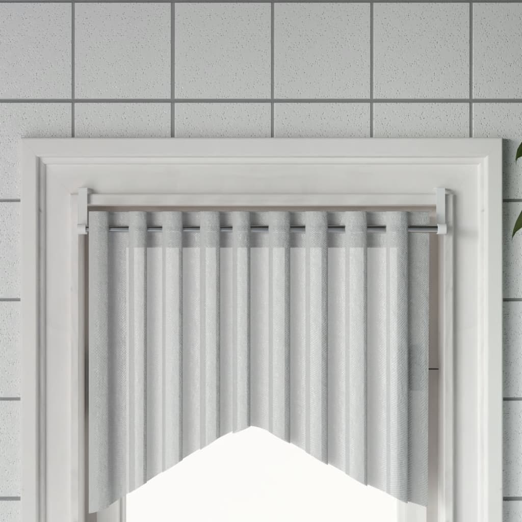 vidaXL Varões para cortinas 2 pcs 60-105 cm alumínio branco e prateado