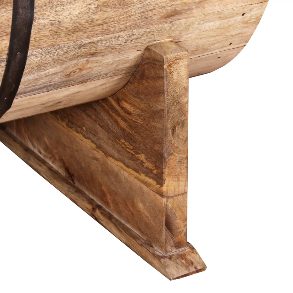 vidaXL Mesa de centro madeira de mangueira maciça 88x50x40 cm