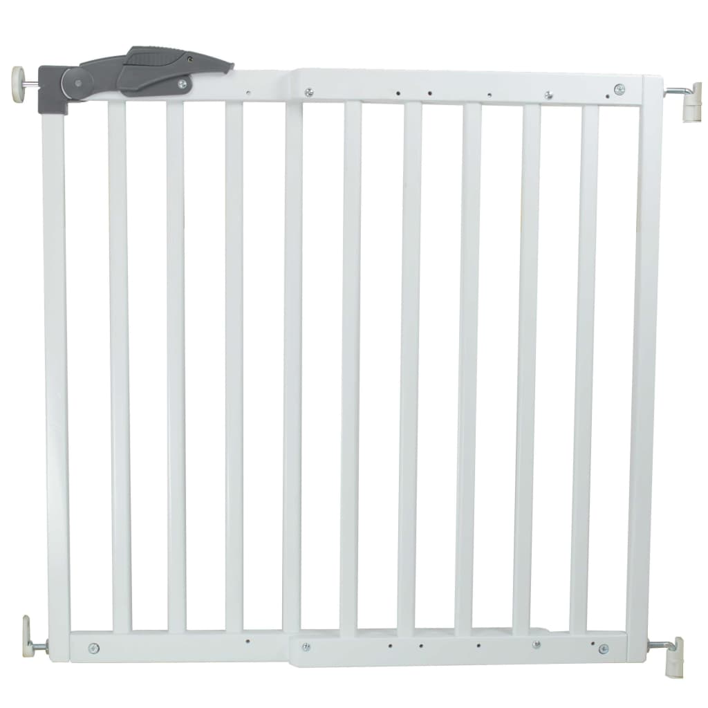 Fenss Portão de segurança Oslo 71-102 cm madeira branco 64634
