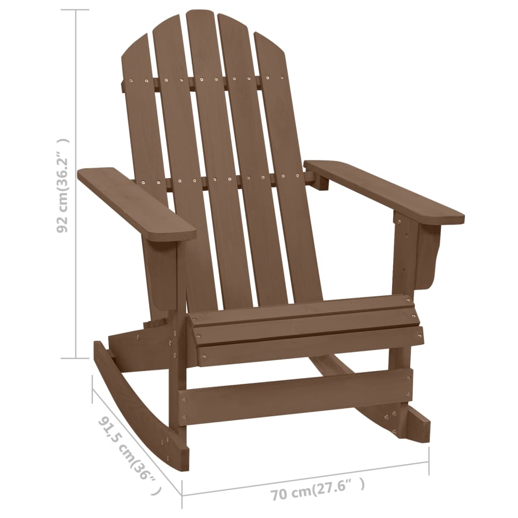 vidaXL Cadeira de baloiço para jardim madeira castanho