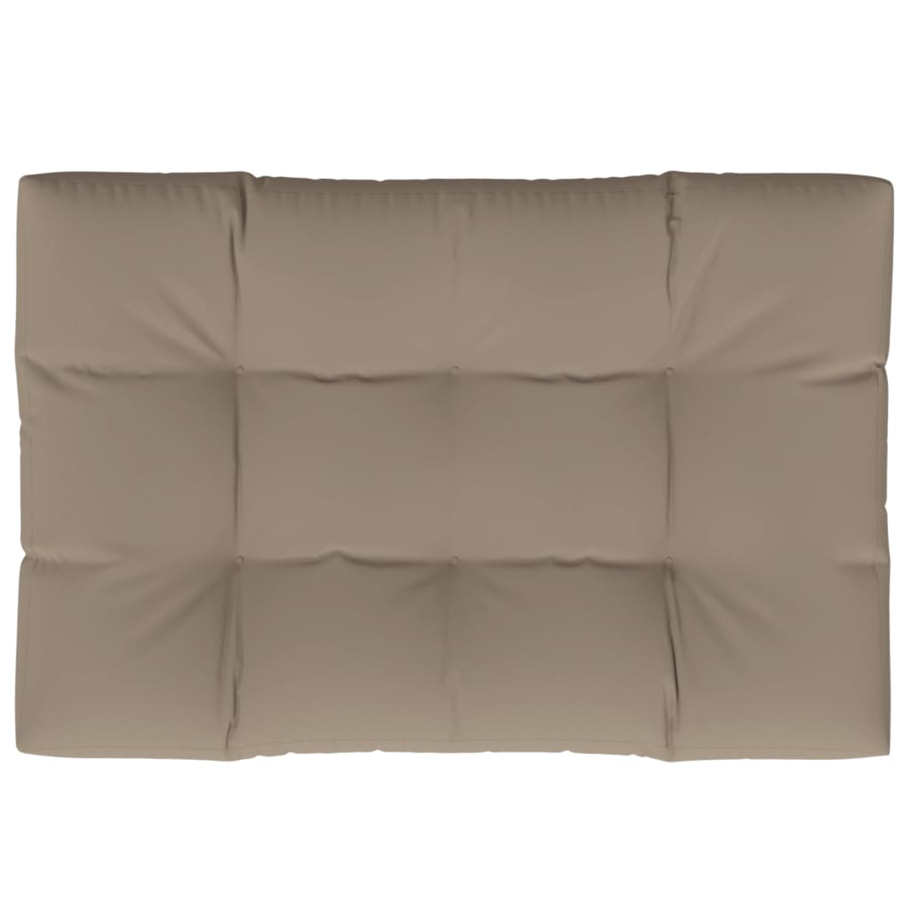 vidaXL Almofadão sofá de paletes 120x80x12 cm tecido cinza-acastanhado