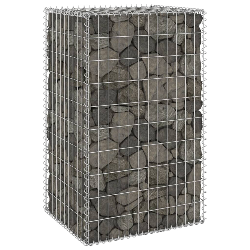 vidaXL Muro gabião com tampas aço galvanizado 60x50x100 cm
