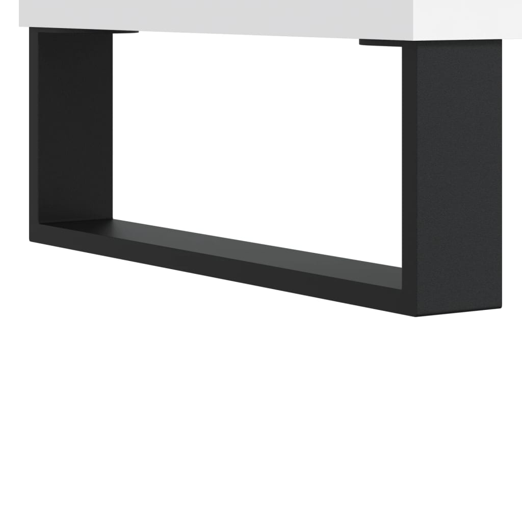 vidaXL Mesa de cabeceira 40x35x50 cm derivados de madeira branco