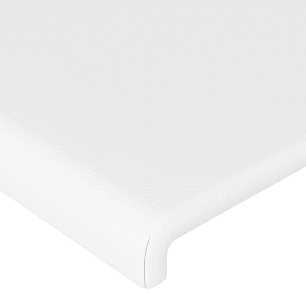 vidaXL Cabeceira de cama 2 pcs couro artificial 90x5x78/88 cm branco
