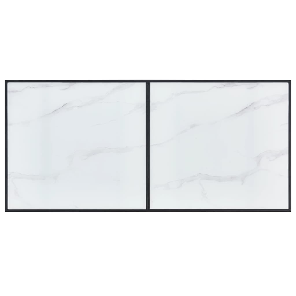 vidaXL Mesa de jantar 140x70x75 cm vidro temperado branco