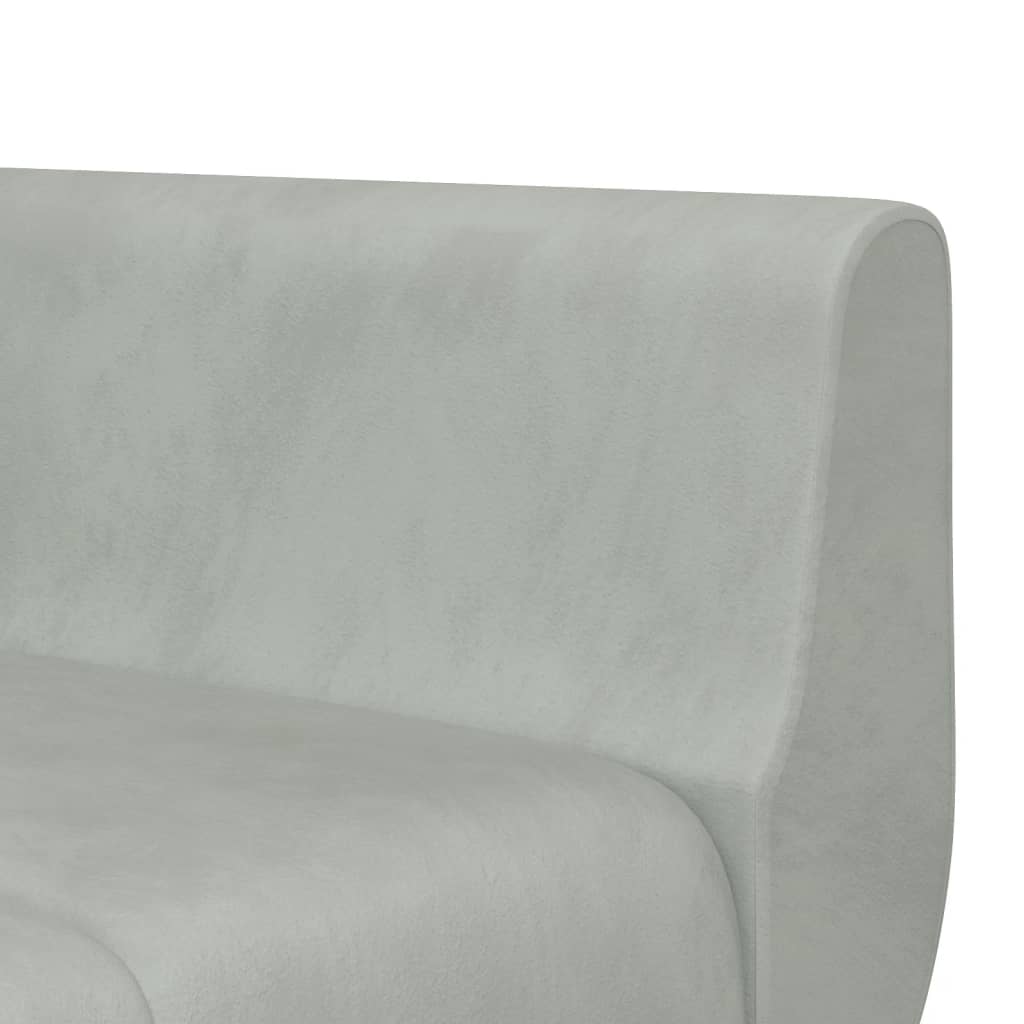 vidaXL Sofá-cama em forma de L 275x140x70 cm veludo cinzento