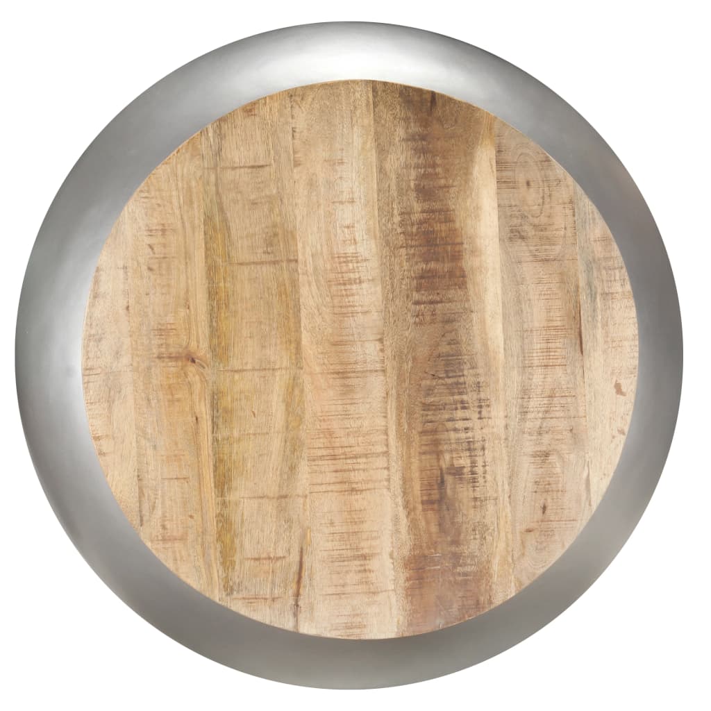 vidaXL Mesa de centro 68x68x30 cm madeira de mangueira maciça cinzento