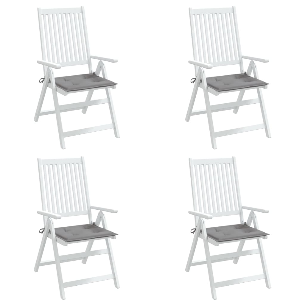 vidaXL Almofadões p/ cadeiras de jardim 4 pcs tecido oxford cinza