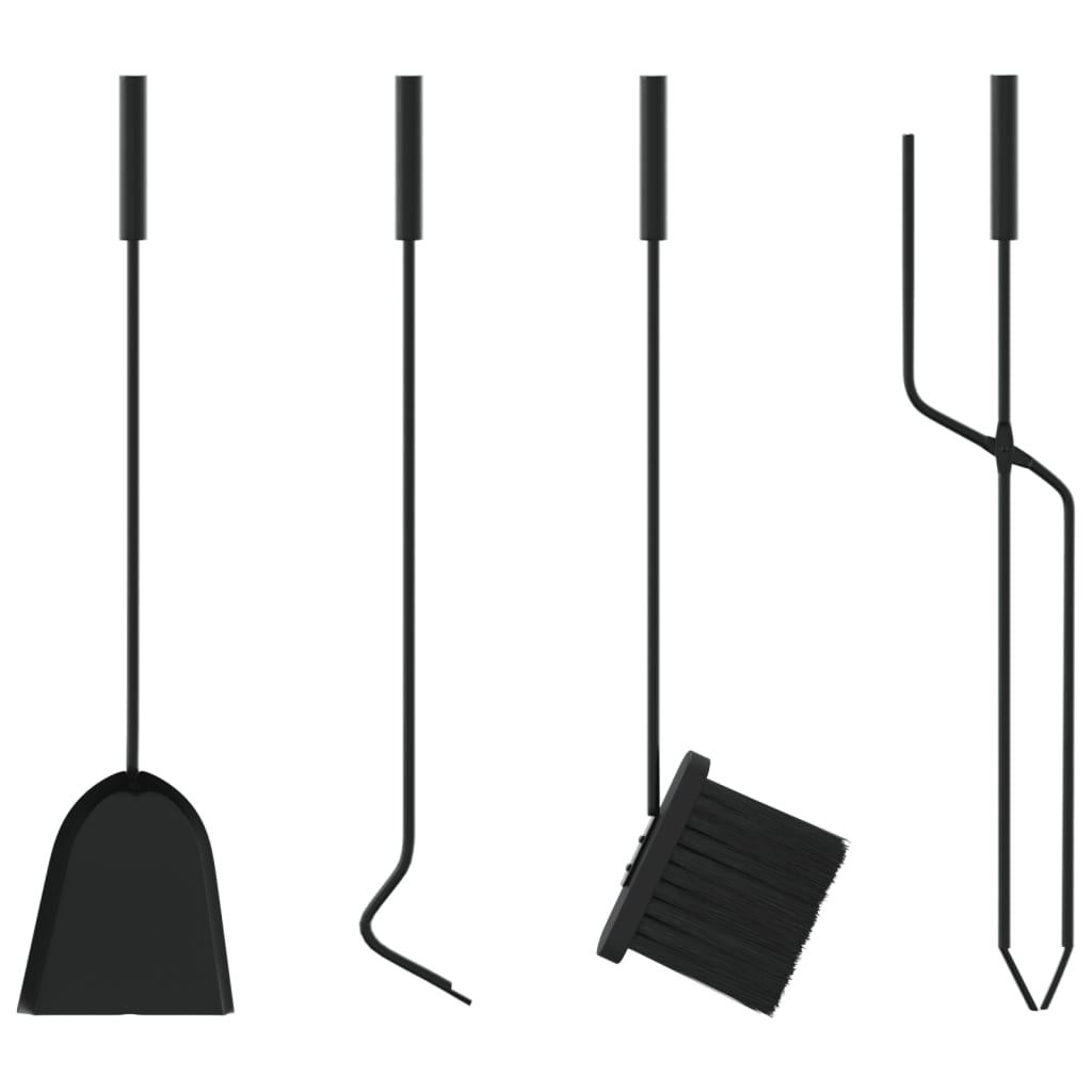 vidaXL Conjunto de ferramentas para lareira 5 pcs 23x15x66 cm aço