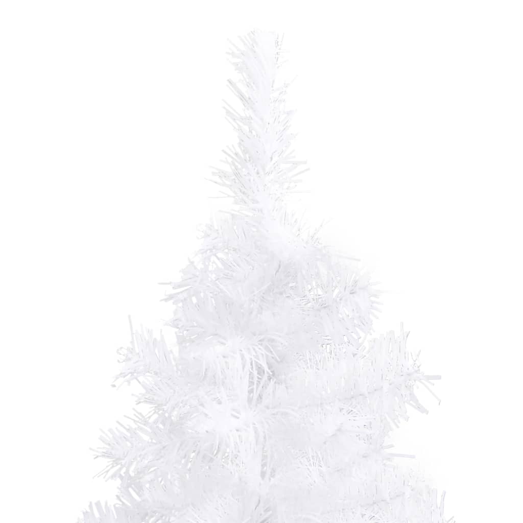 vidaXL Árvore de Natal artificial de canto 120 cm PVC branco