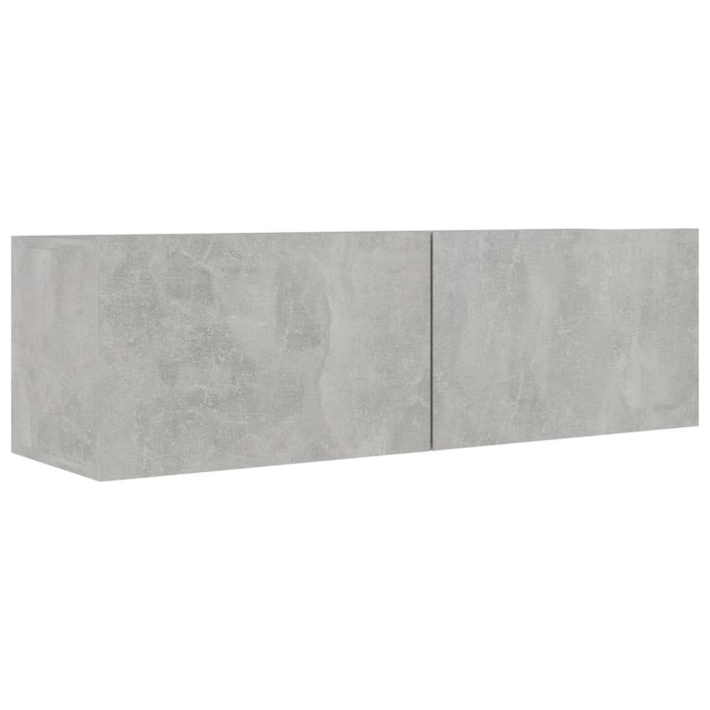 vidaXL Móvel p/ TV de parede madeira processada cinza cimento