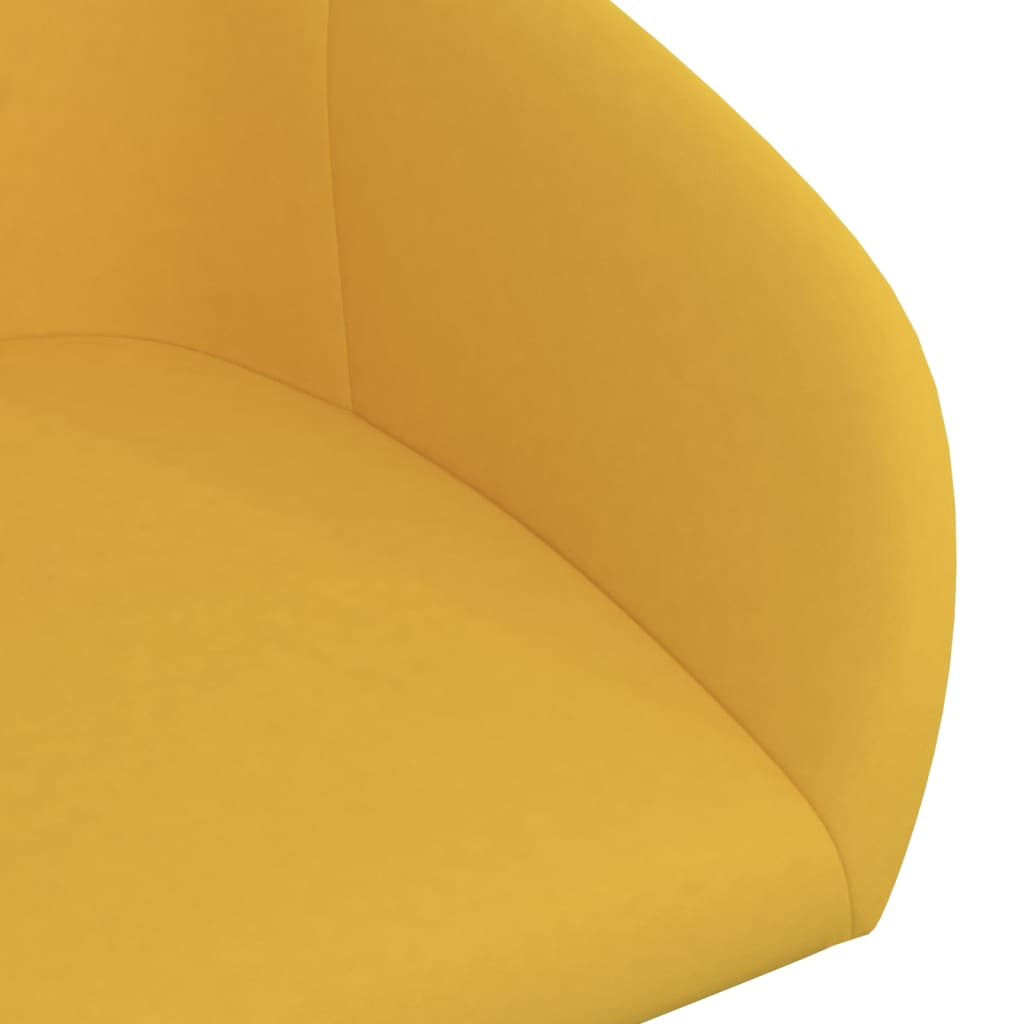 vidaXL Cadeiras de jantar giratórias 6 pcs veludo amarelo