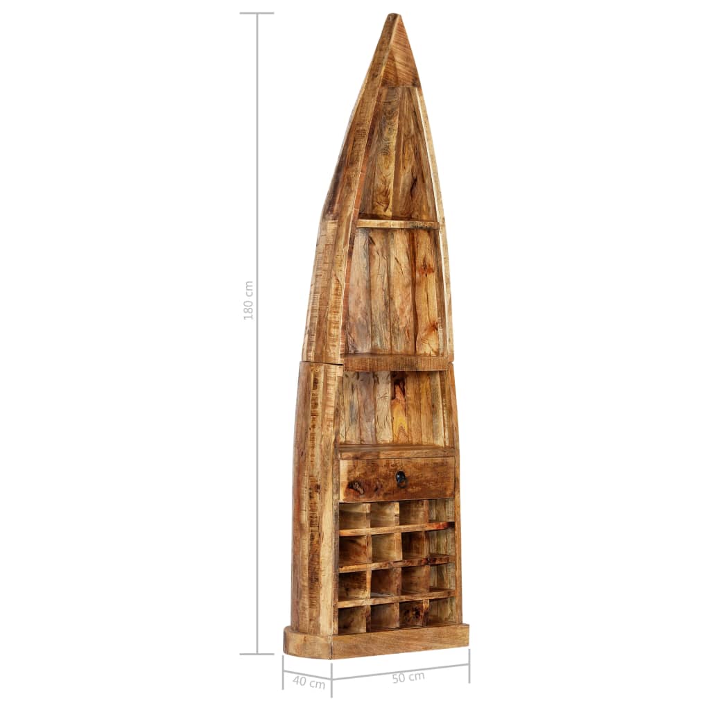 vidaXL Garrafeira 50x40x180 cm madeira de mangueira maciça