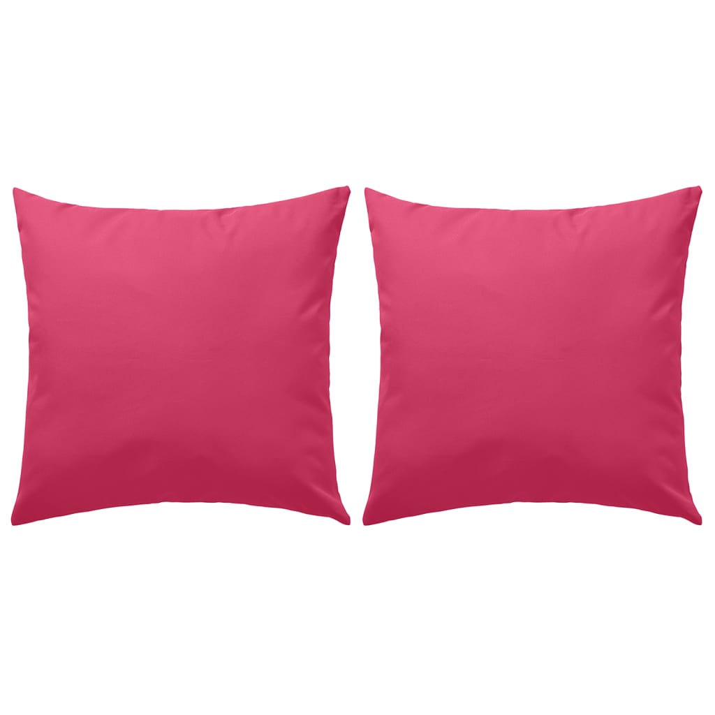 vidaXL Almofadas para exterior 2 pcs 60x60 cm cor-de-rosa