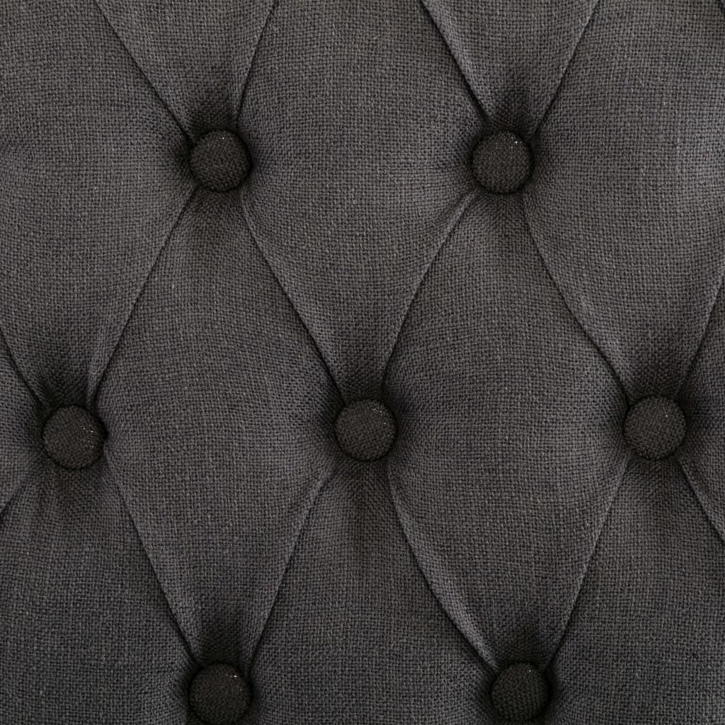 vidaXL Cadeiras de jantar 2 pcs tecido aspeto linho cinzento