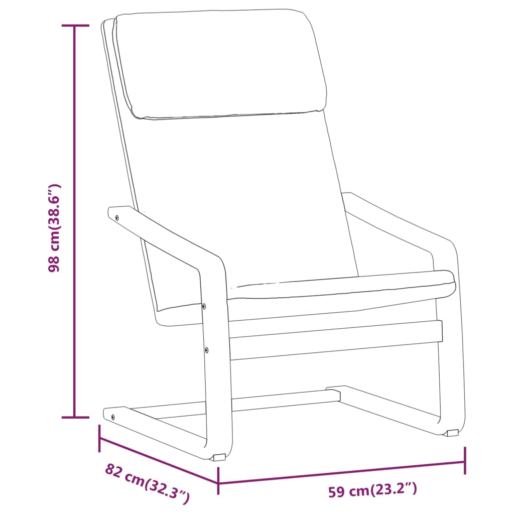vidaXL Cadeira de descanso com banco p/ pés tecido cinza-claro