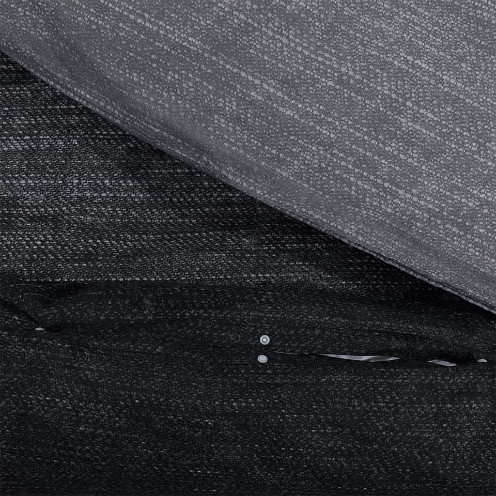 vidaXL Conjunto de capa de edredão 260x240 cm algodão cinza-escuro
