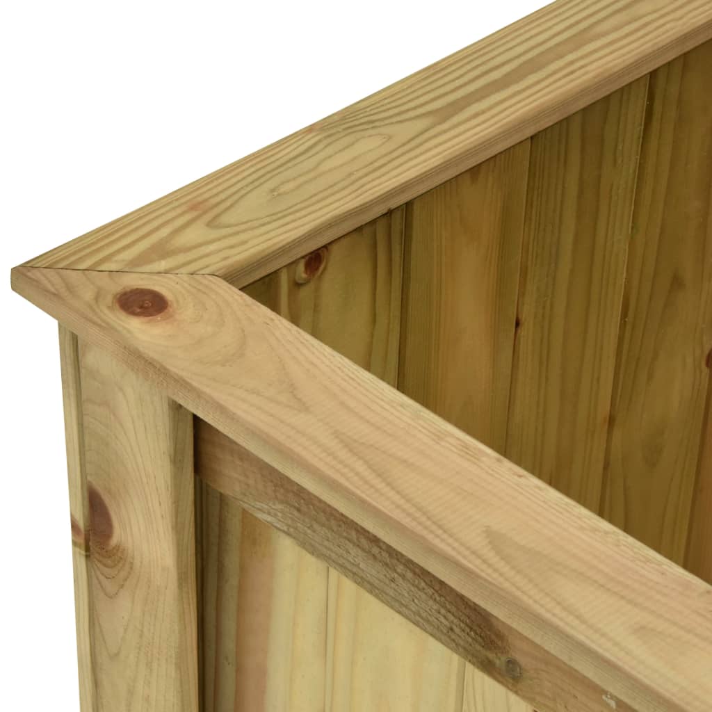 vidaXL Canteiro elevado 100x50x50 cm madeira de pinho impregnada