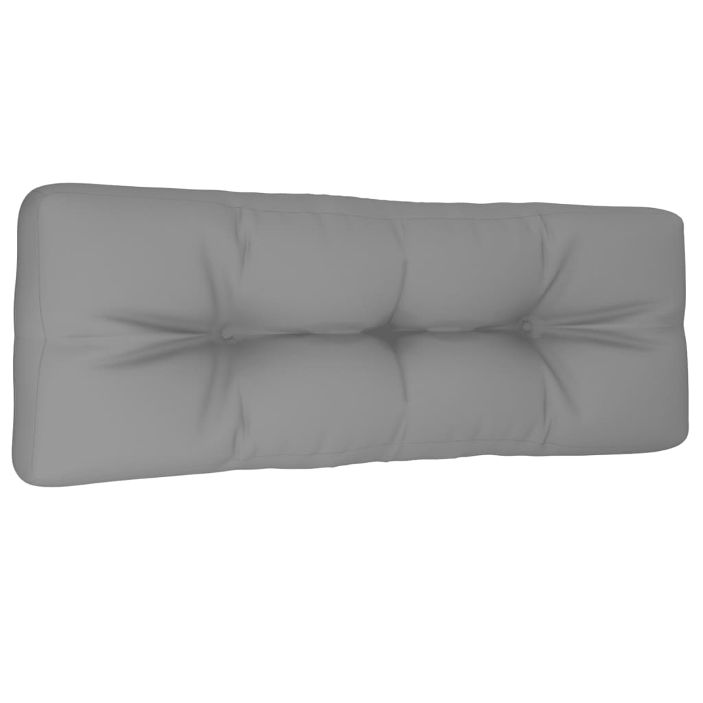 vidaXL Almofadão para sofá de paletes 120x40x12 cm tecido cinza