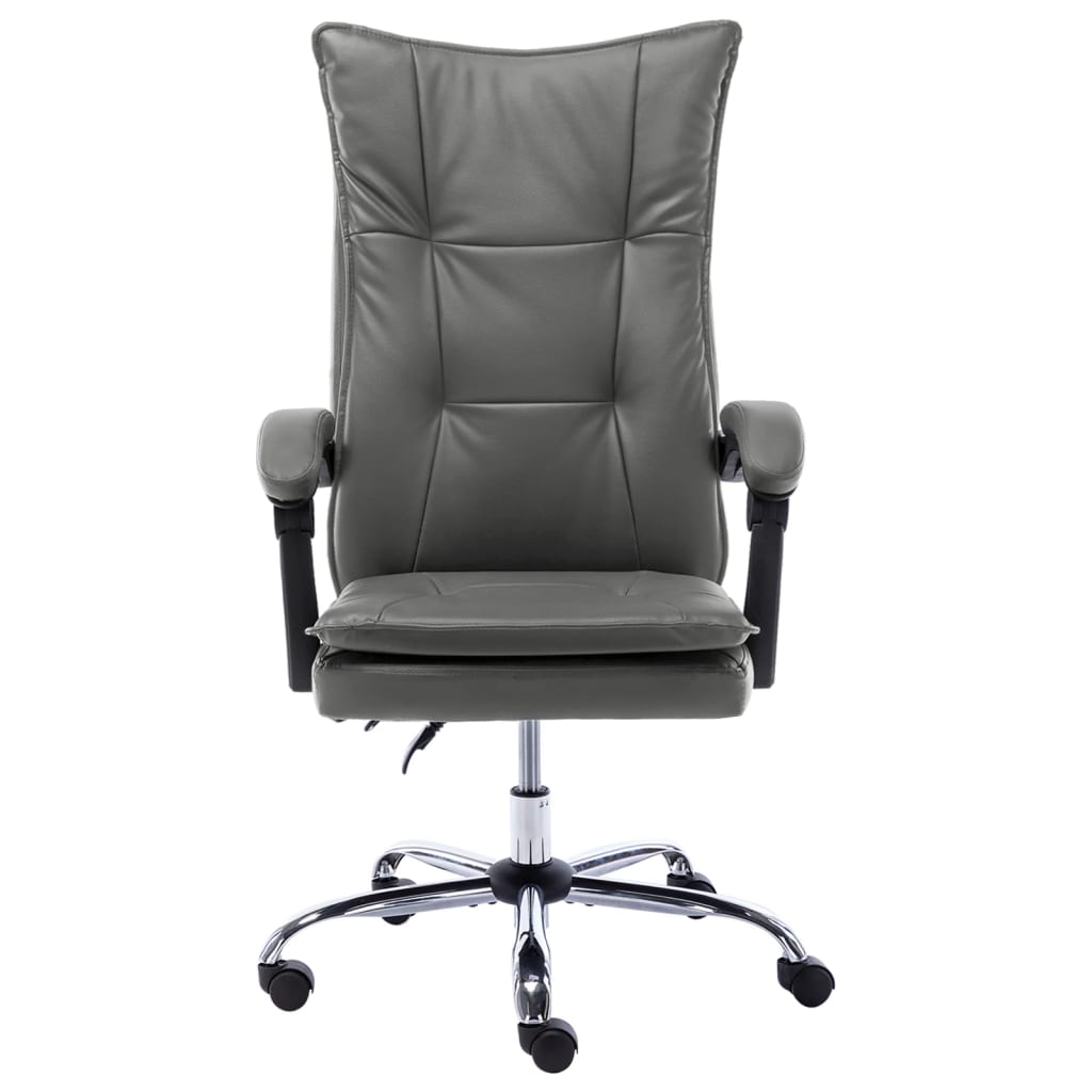 vidaXL Cadeira de escritório couro artificial antracite
