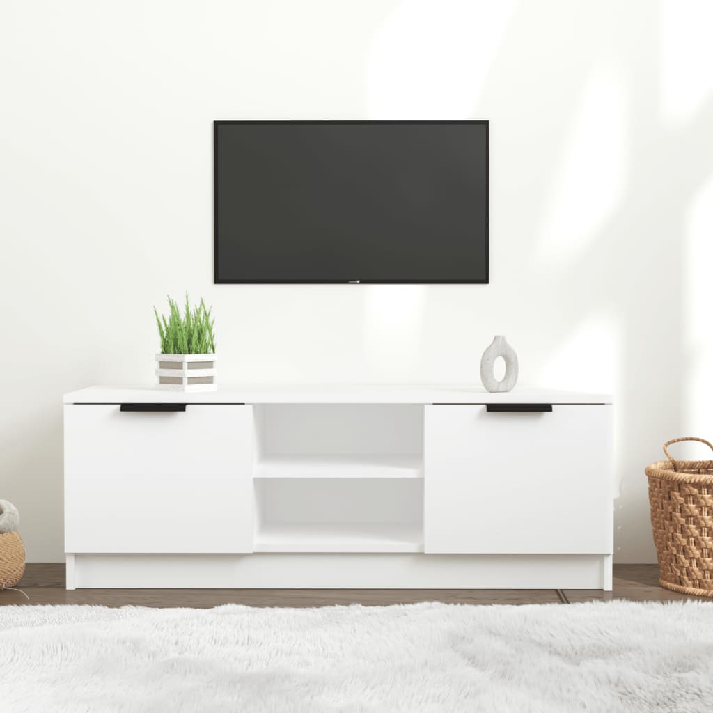 vidaXL Móvel para TV 102x35x36,5 cm madeira processada branco