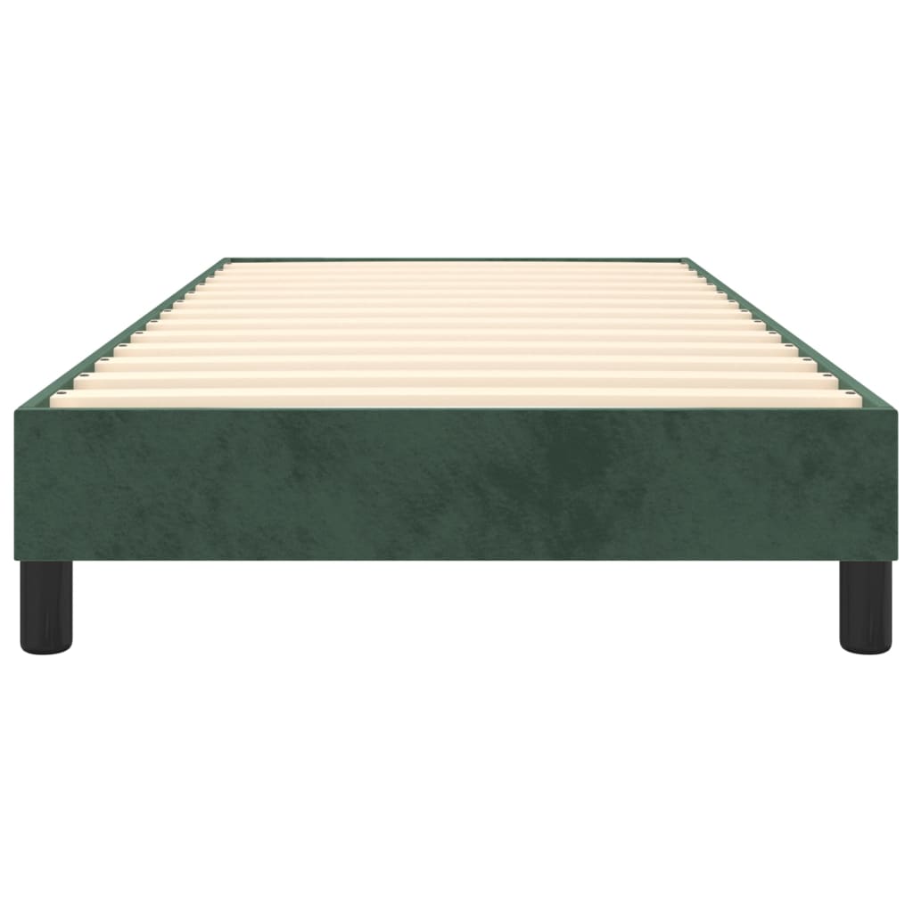 vidaXL Estrutura de cama 90x200 cm veludo verde-escuro