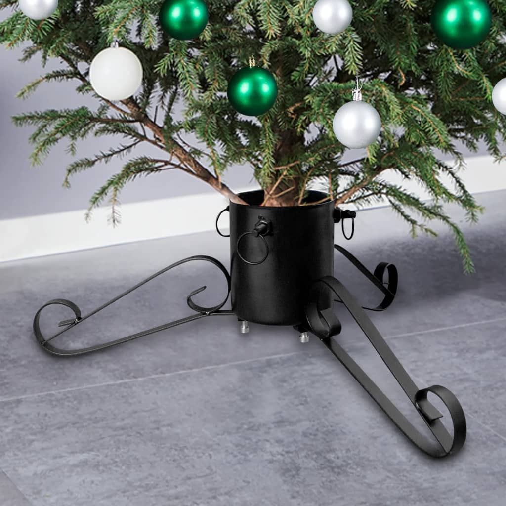 vidaXL Suporte para árvore de Natal 58x58x21 cm preto