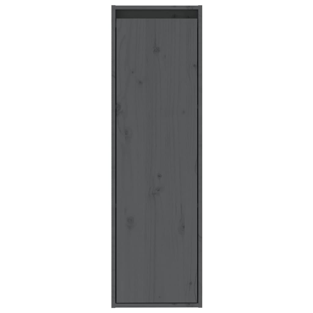 vidaXL Armário de parede 30x30x100 cm madeira de pinho maciça cinza