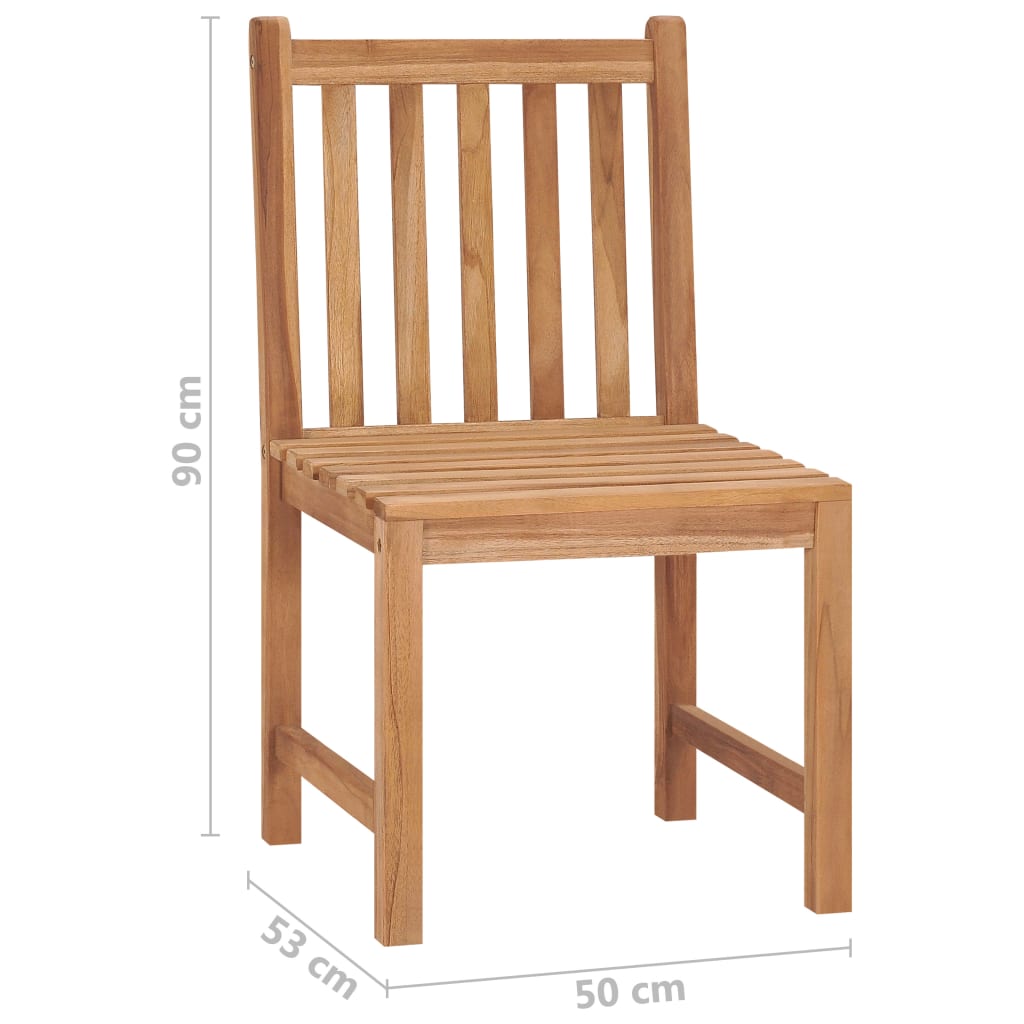 vidaXL Cadeiras de jardim 4 pcs madeira teca maciça
