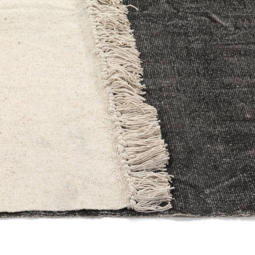 vidaXL Tapete Kilim em algodão 160x230 cm antracite