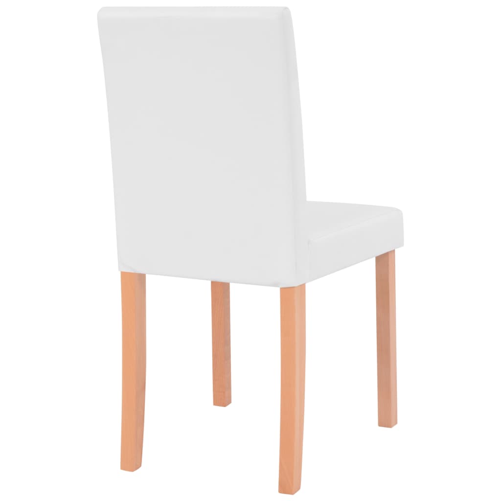 vidaXL Mesa e cadeiras de jantar 7 pcs couro artificial carvalho creme