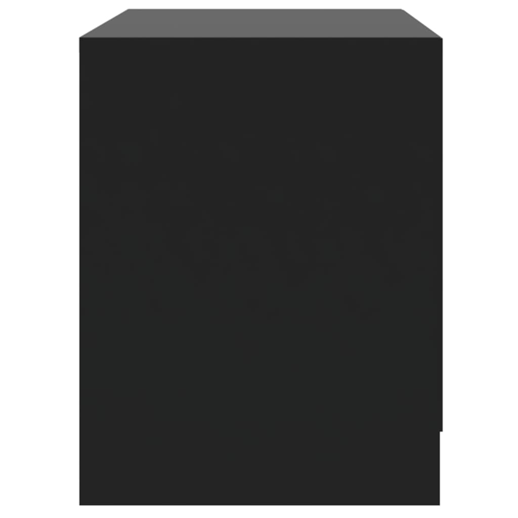 vidaXL Mesa de cabeceira 45x34,5x44,5 cm aglomerado preto