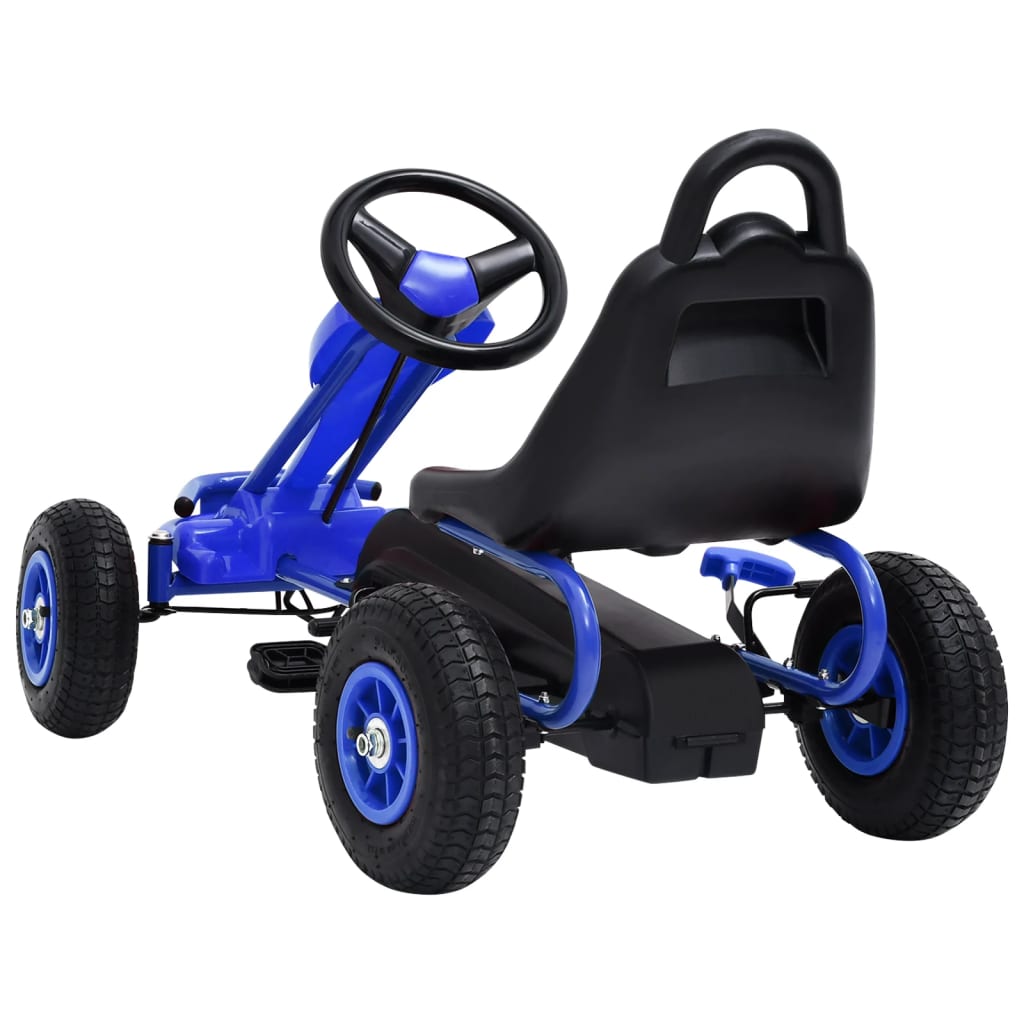 vidaXL Kart a pedais com pneus pneumáticos azul