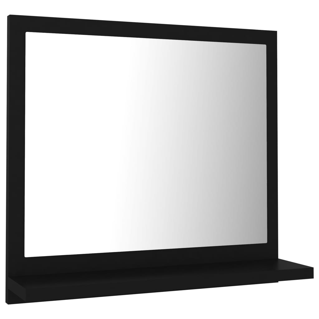 vidaXL Espelho de casa de banho 40x10,5x37 cm contraplacado preto