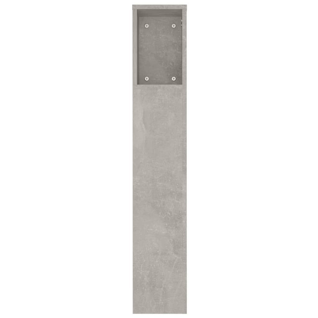 vidaXL Armário de cabeceira 180x18,5x104,5 cm cinzento de betão
