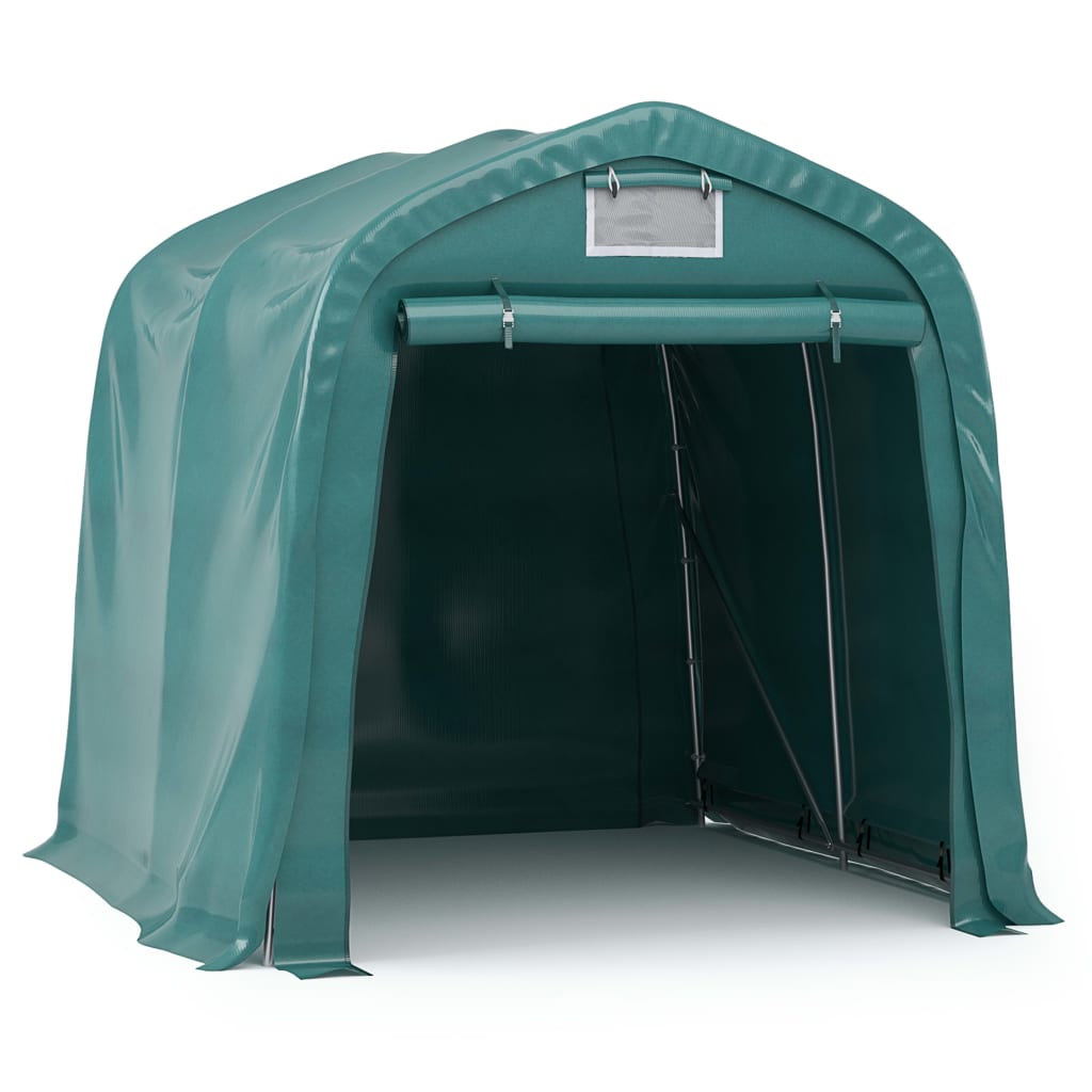 vidaXL Tenda de garagem em PVC 1,6x2,4 m verde