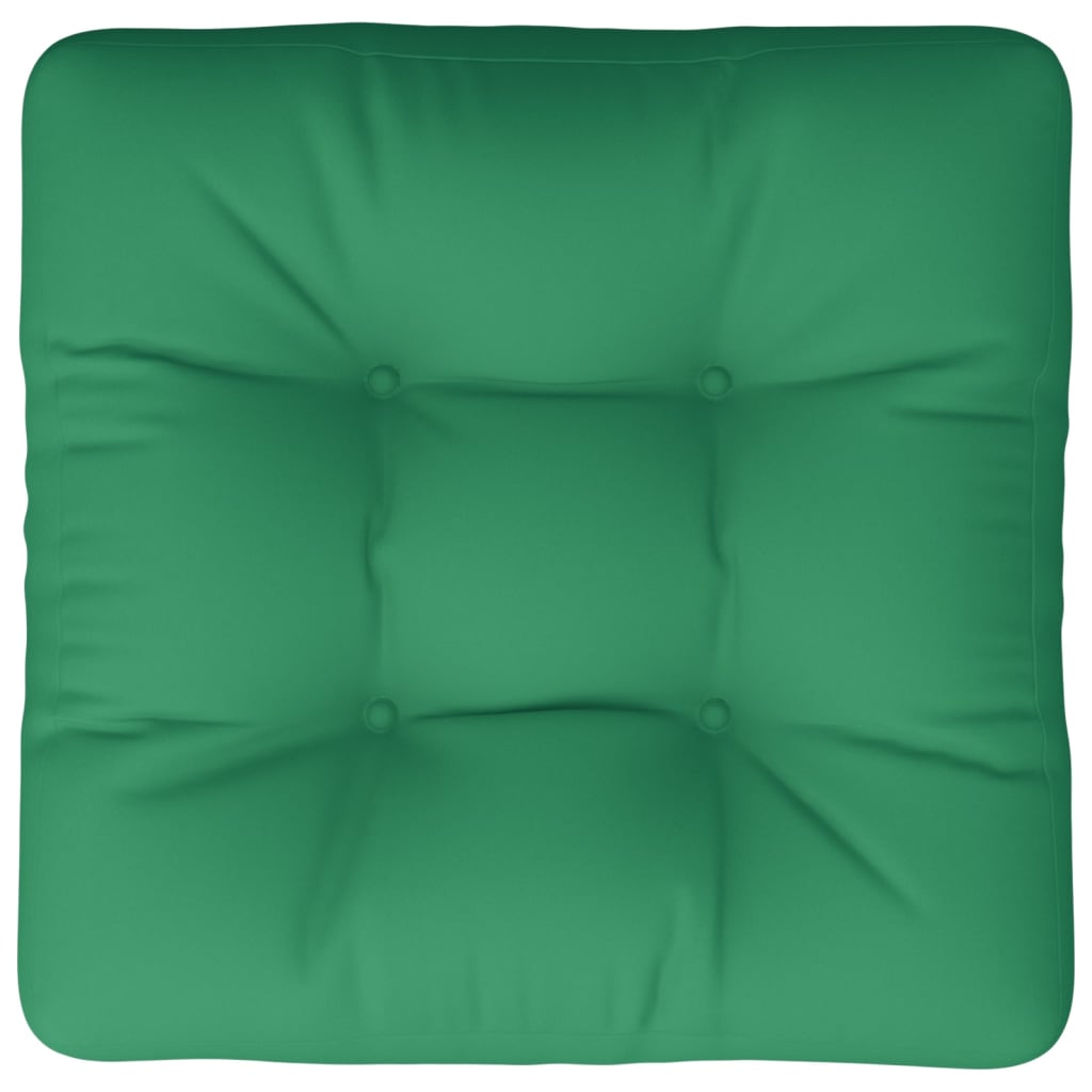 vidaXL Almofadão para paletes 58x58x10 cm tecido verde