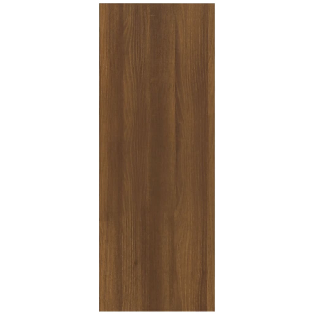 vidaXL Mesa consola 78x30x80 cm derivados de madeira carvalho castanho