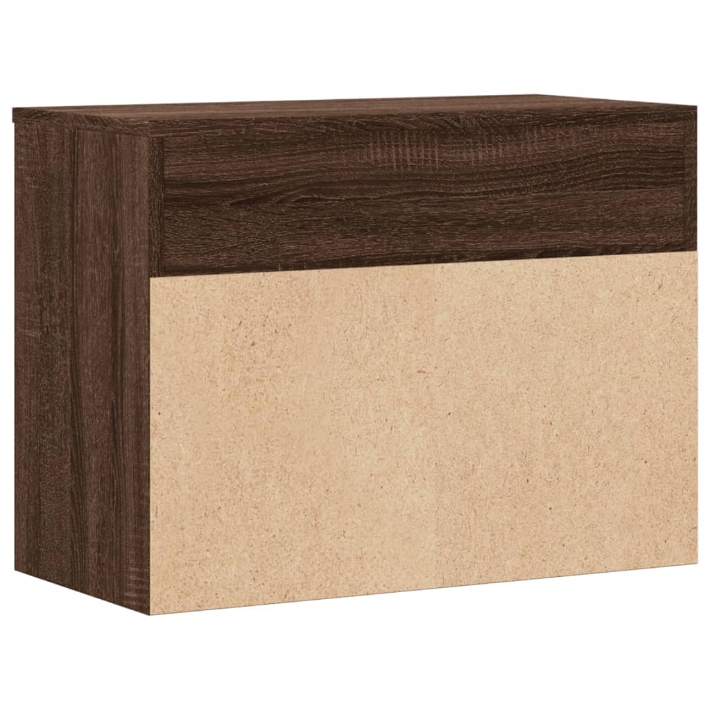 vidaXL Banco sapateira 60x30x45cm derivados madeira carvalho castanho
