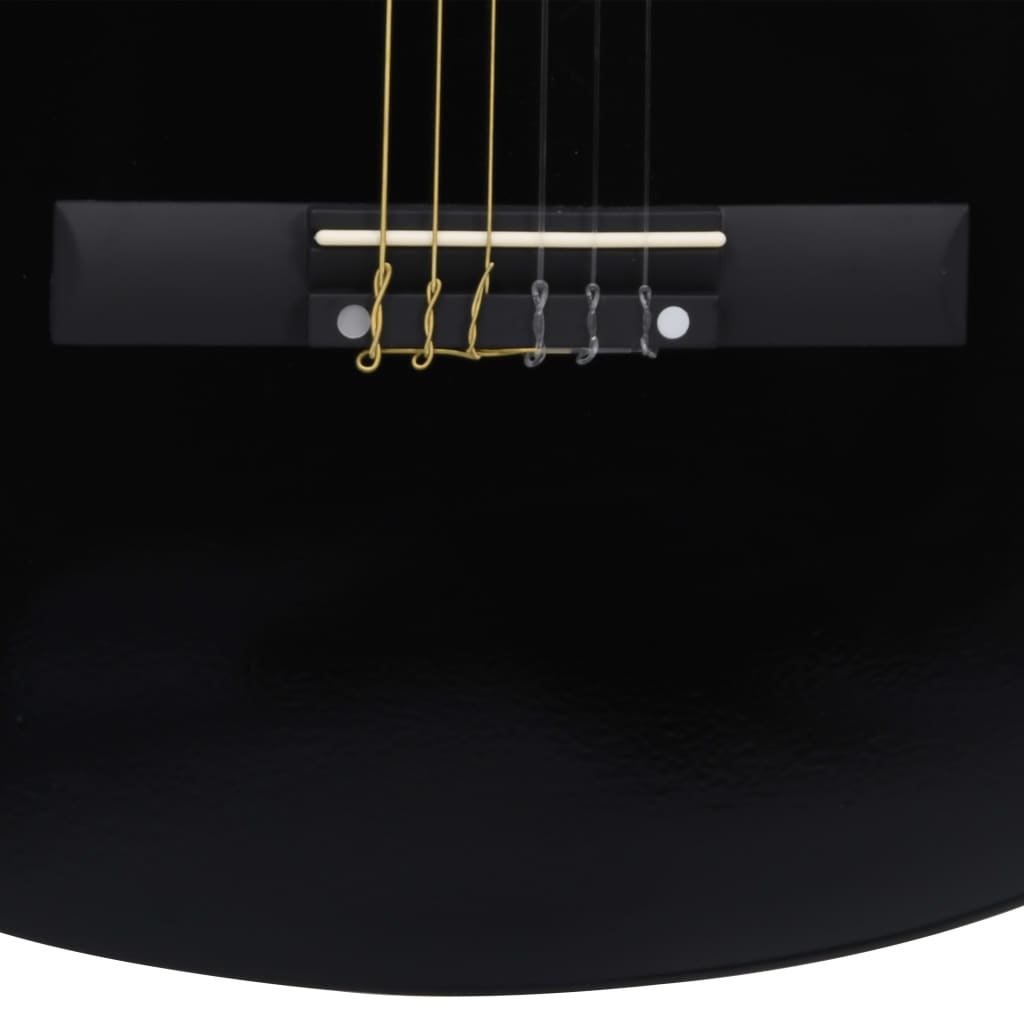 vidaXL Guitarra clássica para iniciantes com saco 3/4 36" preto