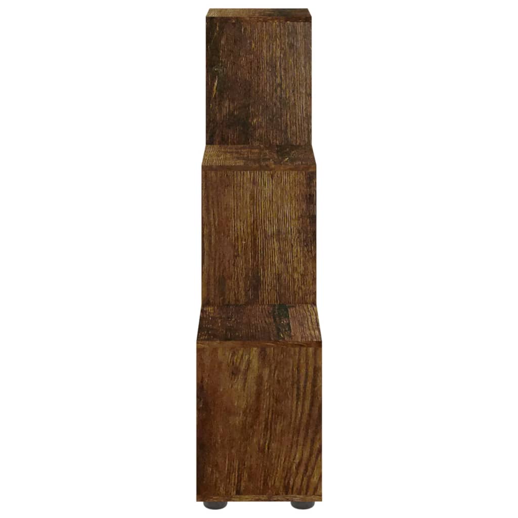 vidaXL Estante escada derivados de madeira 107 cm carvalho fumado