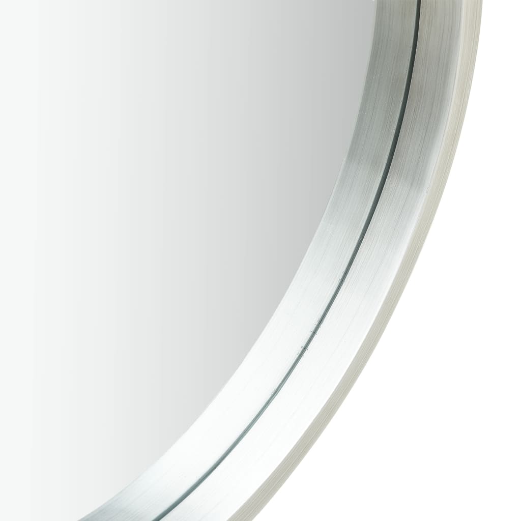 vidaXL Espelho de parede com alça 60 cm prateado