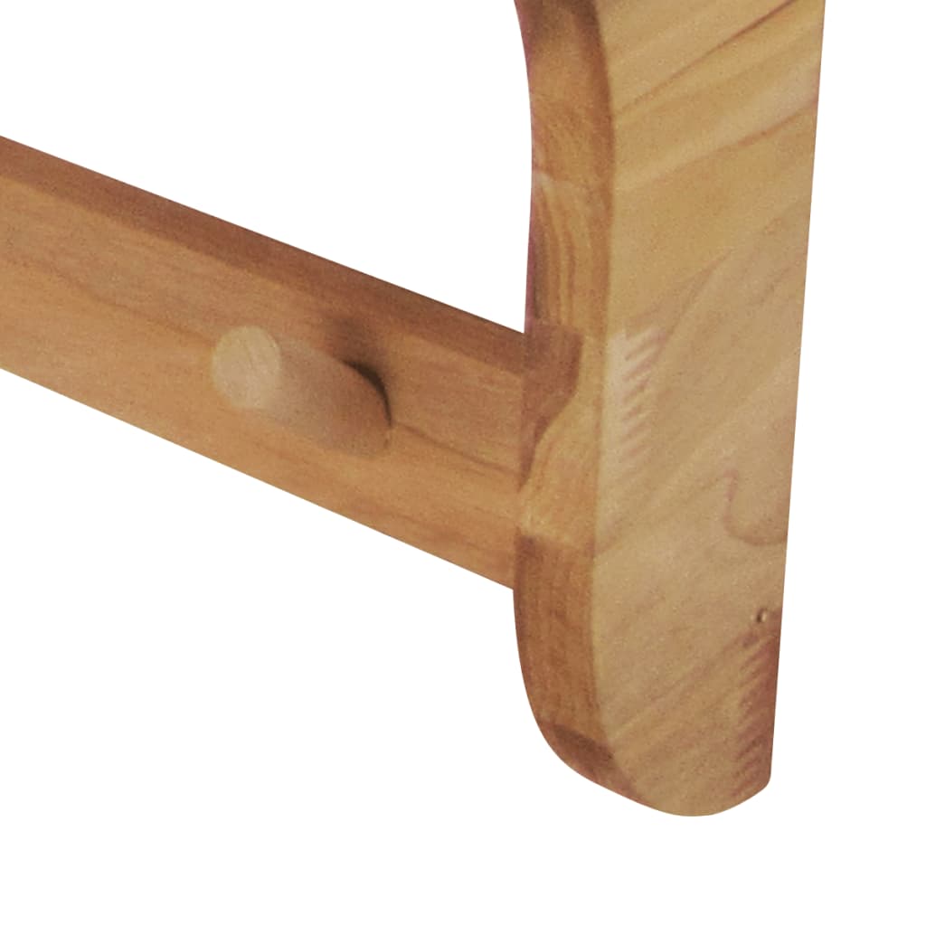 vidaXL Toalheiro em madeira de nogueira sólida 59.4x30x34.5 cm