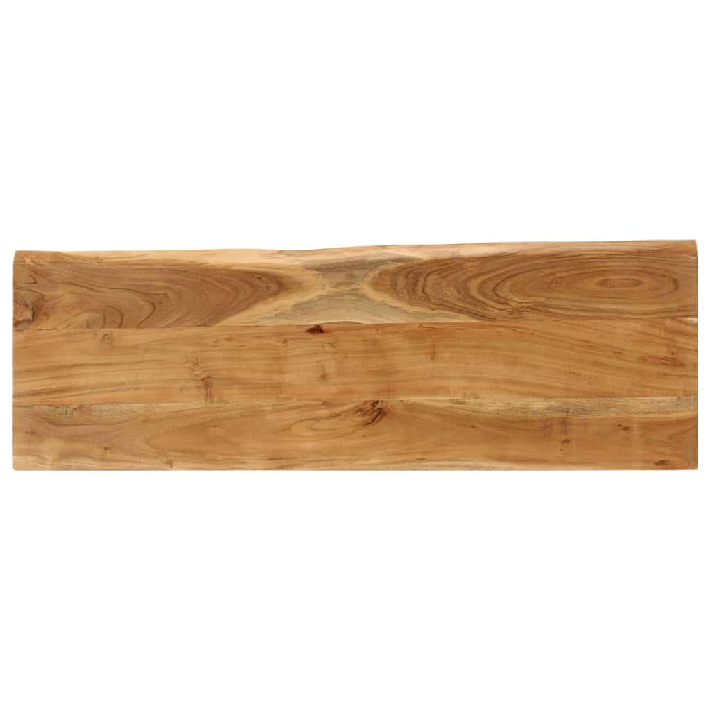 vidaXL Banco com bordas vivas 105 cm madeira de acácia maciça