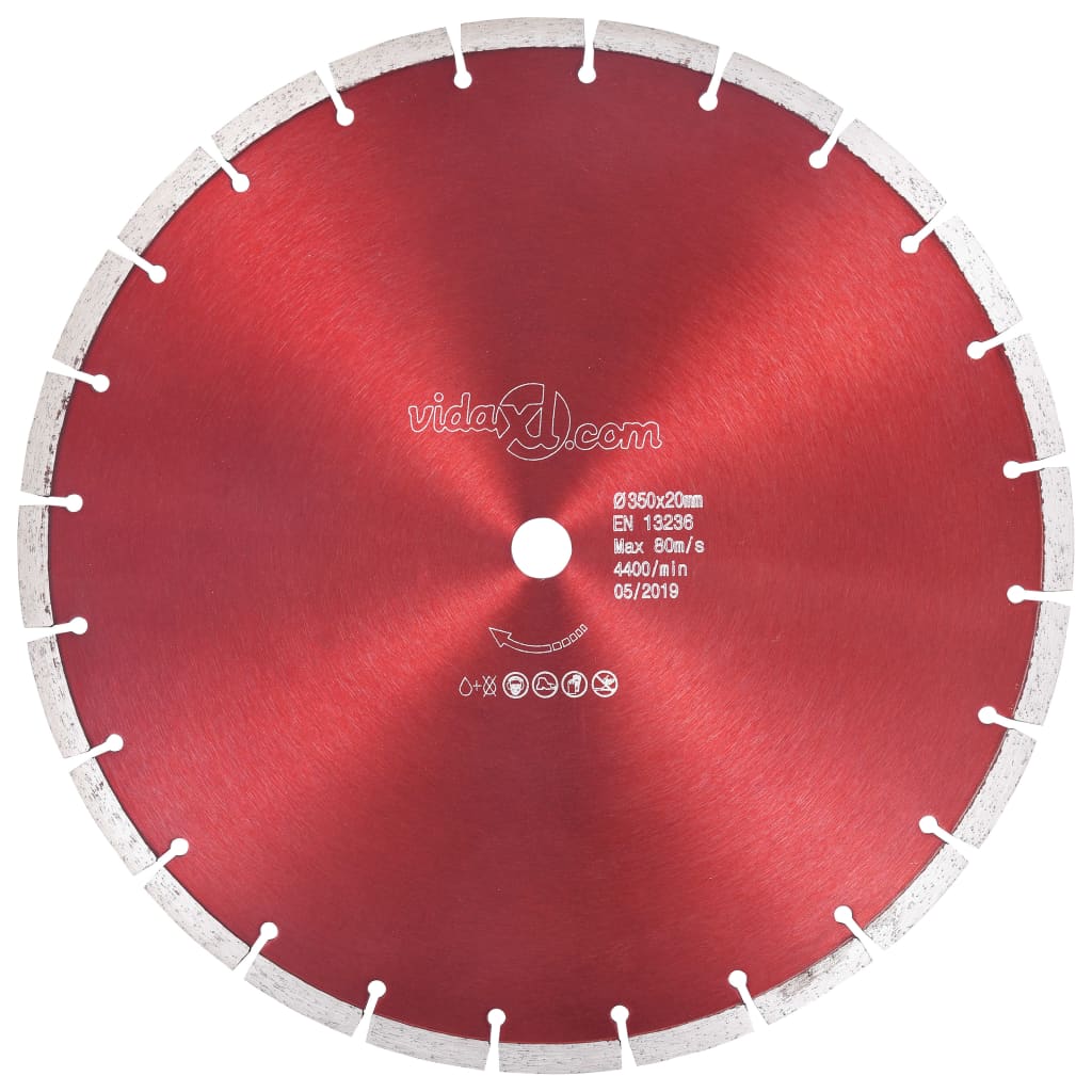 vidaXL Disco de corte de diamante aço 350 mm