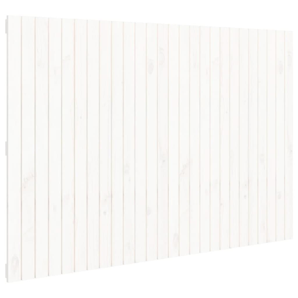 vidaXL Cabeceira de parede 166x3x110 cm madeira de pinho maciça branco
